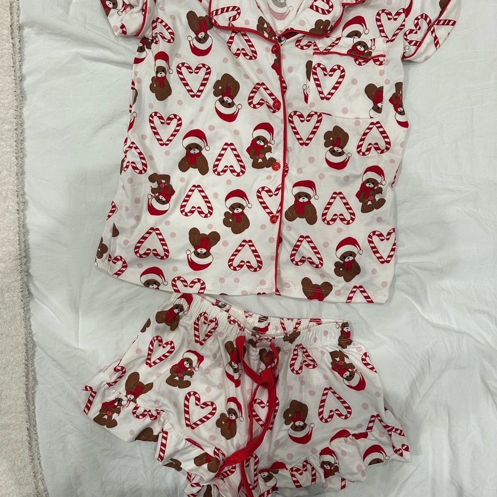 Holiday Pajama Set - Red and White